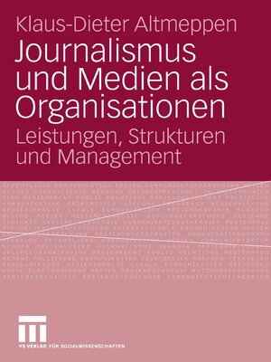 cover image of Journalismus und Medien als Organisationen